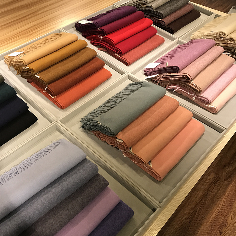 韓国ファッション 高品質 加厚 男女 100%カシミア タータンチェック マフラー スカーフ/ストール 秋冬 レディースストール/大きいサイズ/ 両面着用でき/マフラー