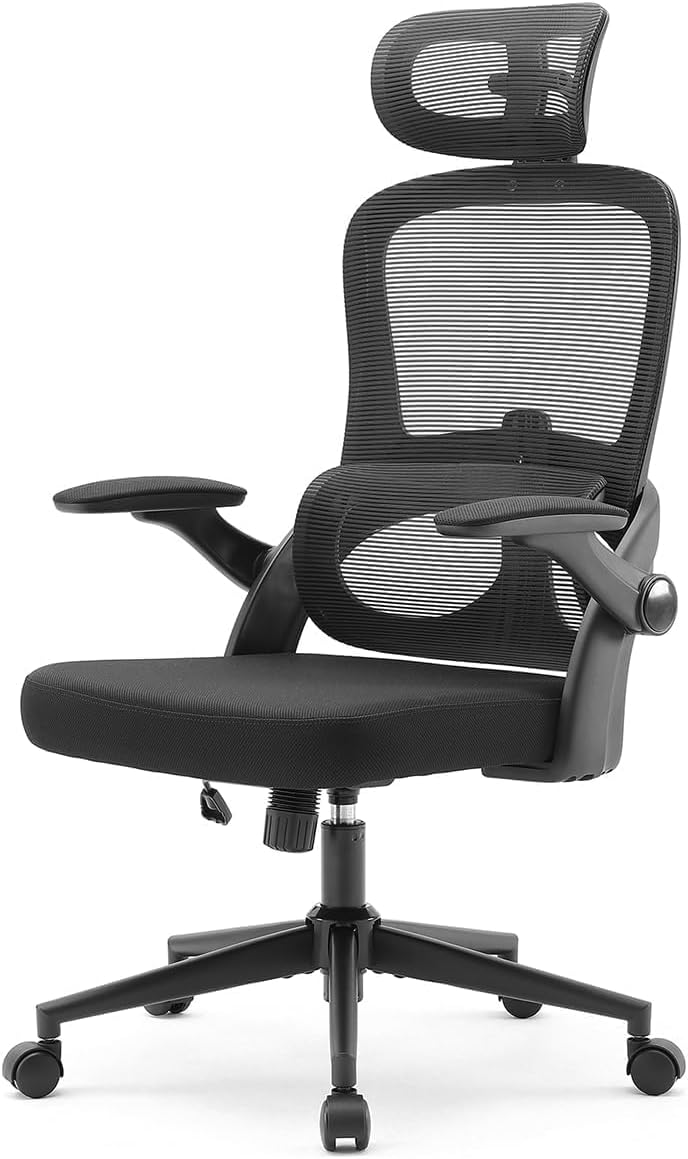 SIHOO M102C オフィスチェア ゲーミングチェア 独立式ランバーサポート 椅子 デスクチェア 3D跳ね上げ式アームレスト デスクチェア テレワーク 疲れない 人間工学 チェア (ブラック)
