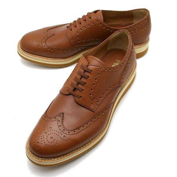 メンズ レースアップ ウィングチップ シューズ NOCCIOLA (ブラウン) 2EG116 34A 050