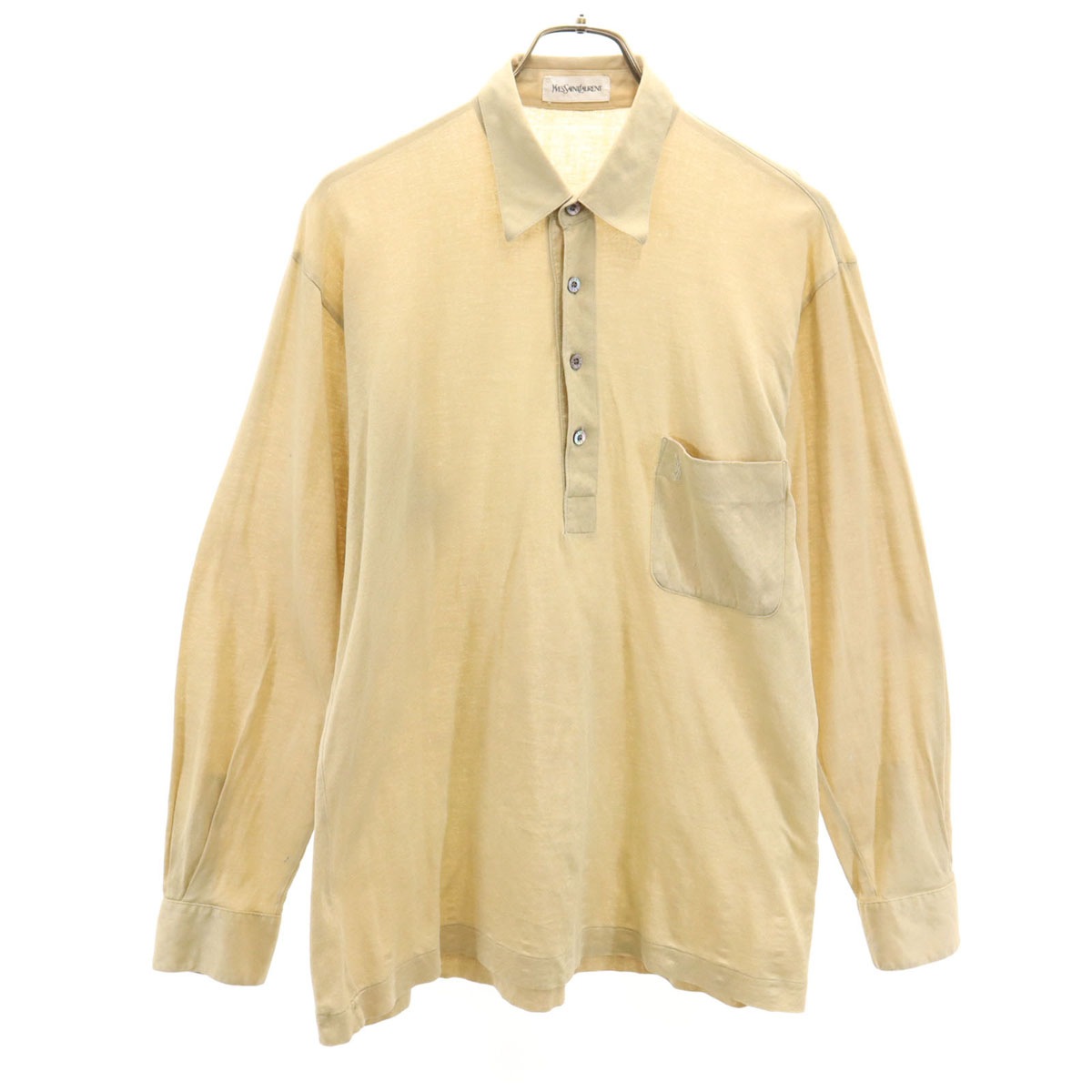 90s オールド 長袖 ポロシャツ L ベージュ メンズ 古着 6,949円