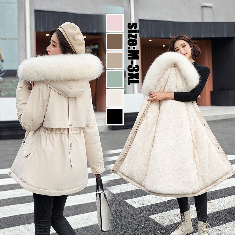 【急速出荷】中綿コート レディース ロングコート アウター ダウン コットン 裏起毛 裏ボア 冬服 防寒着 暖かい 厚手 フード付き カジュアル オシャレ ゆったり 厚手 きれいめ 大きいサイズ ファ
