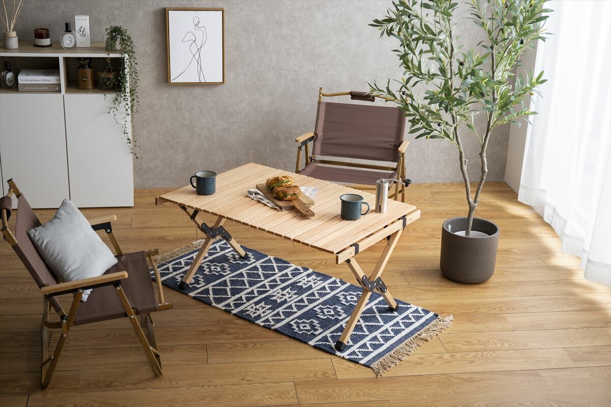 ローテーブル テーブル 折りたたみ おしゃれ すのこ天板 アウトドアテーブル センターテーブル リビングテーブル