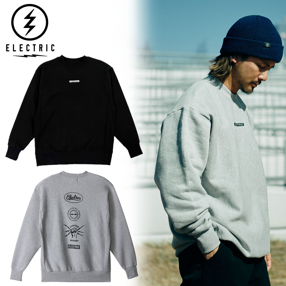 【ELECTRIC /エレクトリック】クルースウェット/LOGOS CREW E24FU08クルーネック トレーナー ストリート メンズ レディース ファッション