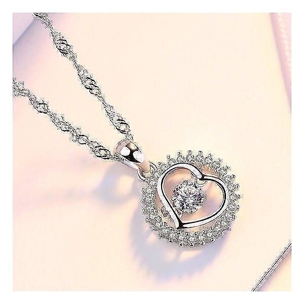 ネックレス レディース リング ハート プラチナ仕上げ SILVER925 CZダイヤ 人気 プレゼント 人気