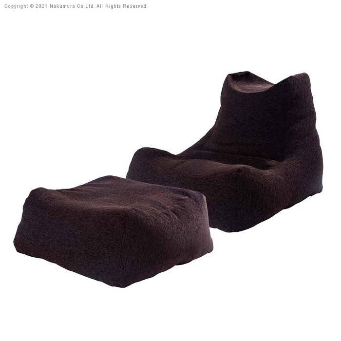 ビーズソファセット ファビオ 座椅子 ビーズクッション 71500038-BR ブラウン