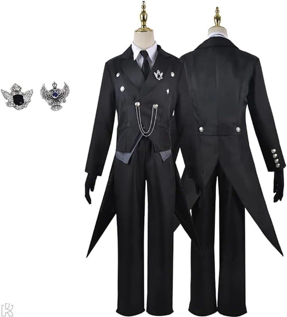 セバスチャン コスプレ メートルカードエリス 燕尾服 執事服 Sebasuchan Black Butler 仮装 変装 舞台演出服 日常服 学園祭 文化祭 ハロウイン クリスマス