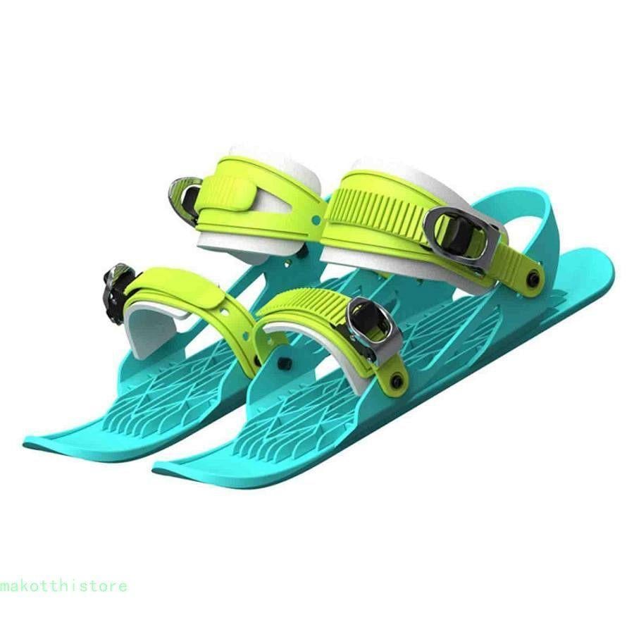 スキー板 新型ミニスキー 屋外スノーボード ミニスノーシュース ショートスキー スノーショート スキーシューズ 軽量 スノーシュー 小型 調整可能 全サイズに適