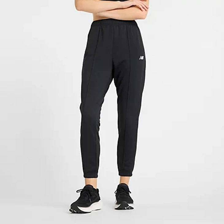 ジャージパンツ レディース ニットトラックパンツ(ジョガー) ロングパンツ 吸汗速乾 ドライ トレーニングパンツ ジャージー スポーツウェア 長ズボン ブラック/AWP51109-BK