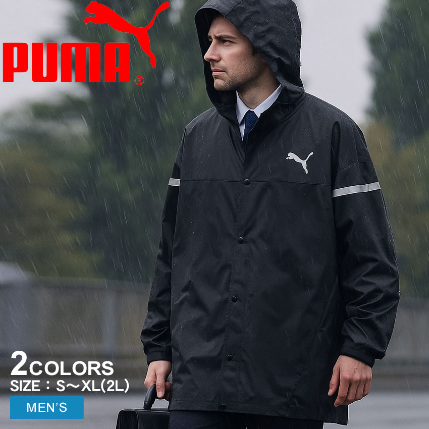 レインコート レインジャケット メンズ ブラック 黒 846293 カッパ フード レイングッズ 雨具 レイン 雨 防水 撥水 はっ水 アウター 防寒 上着 アウトドア キャンプ フェス