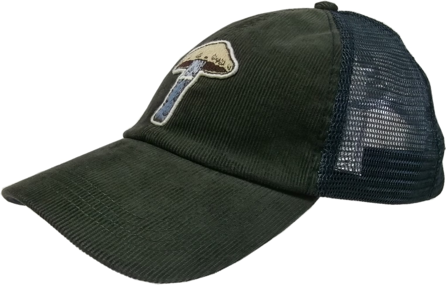 アバクロンビー＆フィッチ コーデユロイ メッシュキャップ 帽子 オリーブ Abercrombie＆Fitch AF4-009