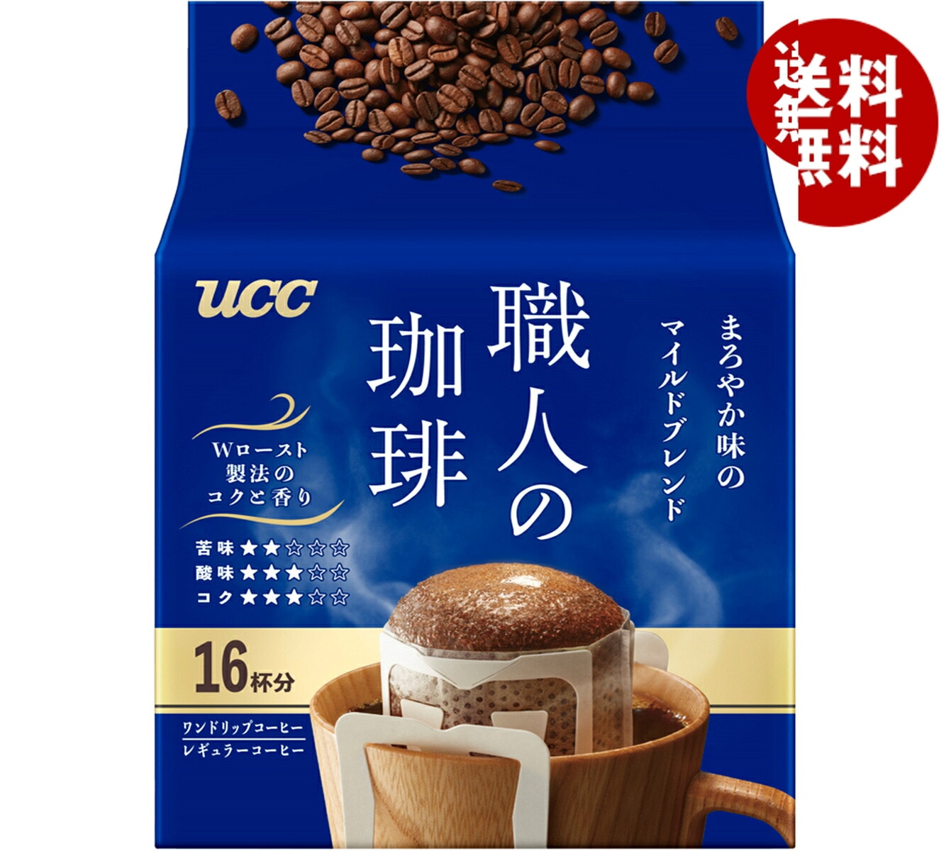 UCC 職人の珈琲 ワンドリップコーヒー まろやか味のマイルドブレンド (7g＊16P)＊12袋入