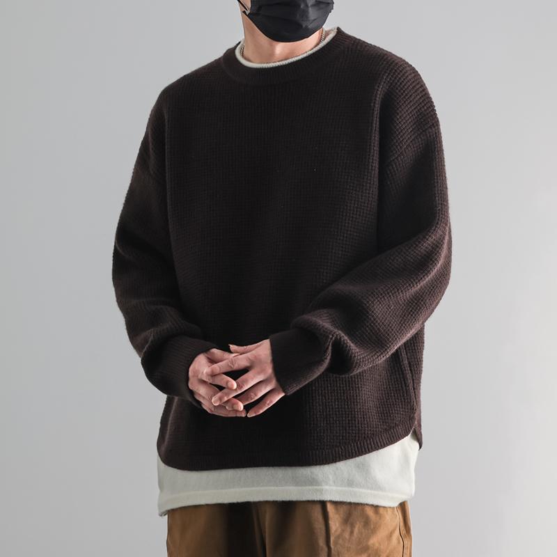 メンズ ファッション 服 男性用 オシャレ シンプル 大人 かっこいい 大きいサイズ ストリート 紳士服 フェイク ツーピース セーター 厚手 トップス セーター ジャケット