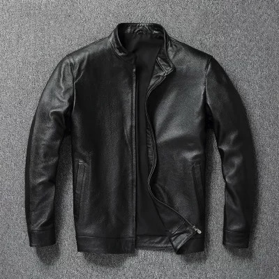 ライダースジャケットメンズアウターラム革レザージャケット本革ミリタリー立て襟シングル牛革アウターブルゾンダブルライダースMA-1Gジャン