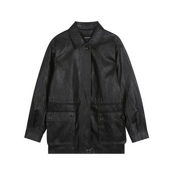 [] 女性) 中ヒップ丈 フェイクレザージャケット (B255LI600P) (P003793866)