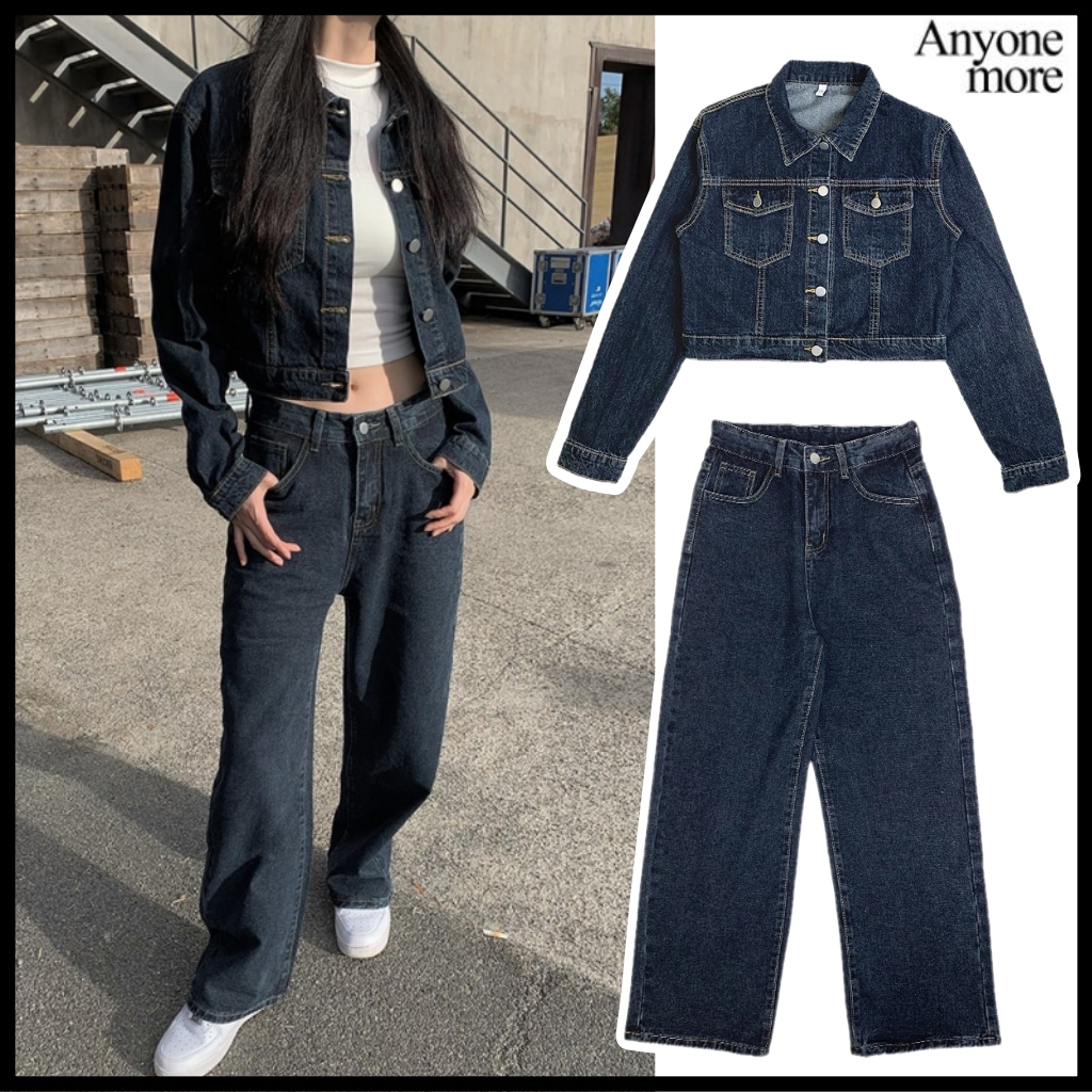 単品可能 !! 【Anyone more】 Greg Denim Jacket Pants Setup Set グレッグ デニム ジャケット パンツ セットアップ セット