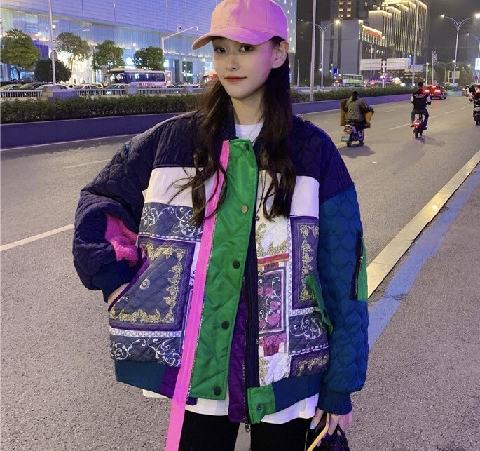 古着風 キルティング ジャケット アウターコート ジャンパ