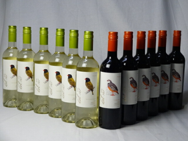 チリ白赤ワイン12本セット デルスール カルメネール ミディアムボディ6本 デルスール ソーヴィニ