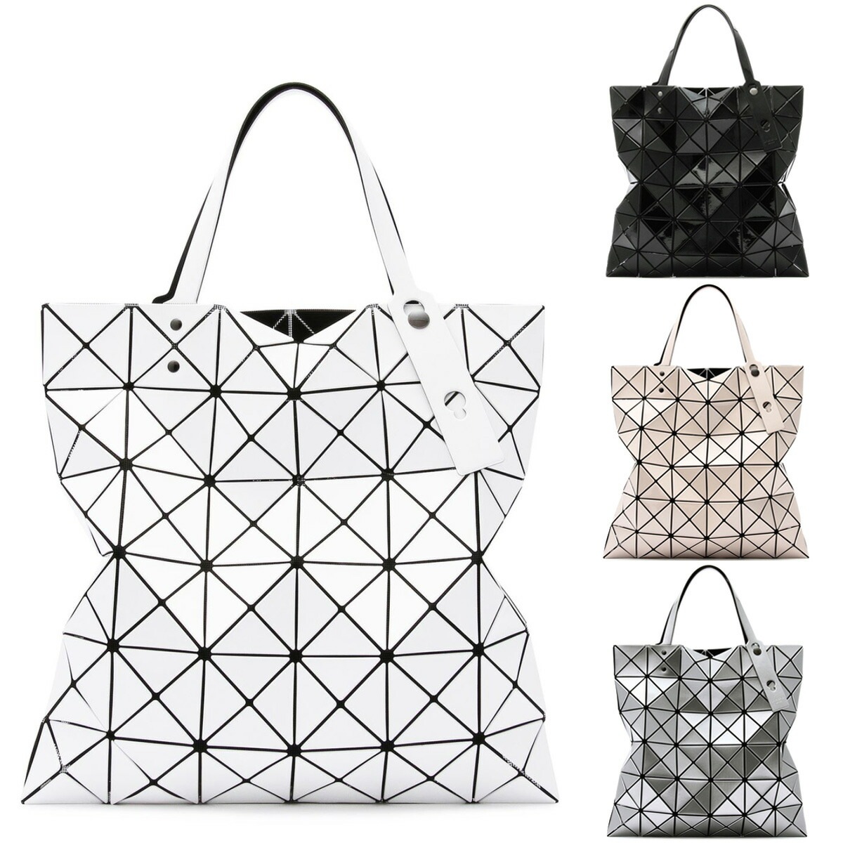 バオバオ BAO BAO ISSEY MIYAKE 【LUCENT BASIC】 トートバッグ SHINY ホワイト ブラック ベージュ シルバー 全4色 BB AG053