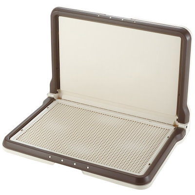他サイト： しつけ用ステップＬ型トレー　ワイド　茶　犬　トイレ　ＣＲＣ40―30―05―80―00の商品画像