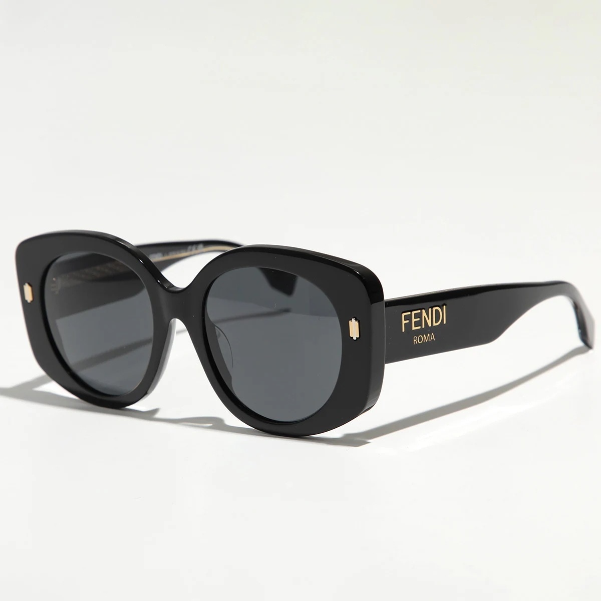 FENDI フェンディ サングラス ROMA ローマ FE40137F レディース バタフライ型 セルフレーム フルリム ロゴ アイウェア 01A 【mega】