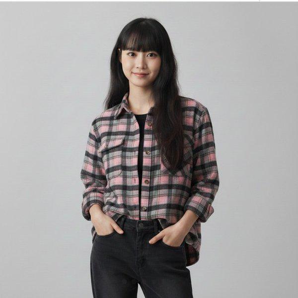 女性フランネルチェックオーバーシャツ 10540-120-828-25T-SH