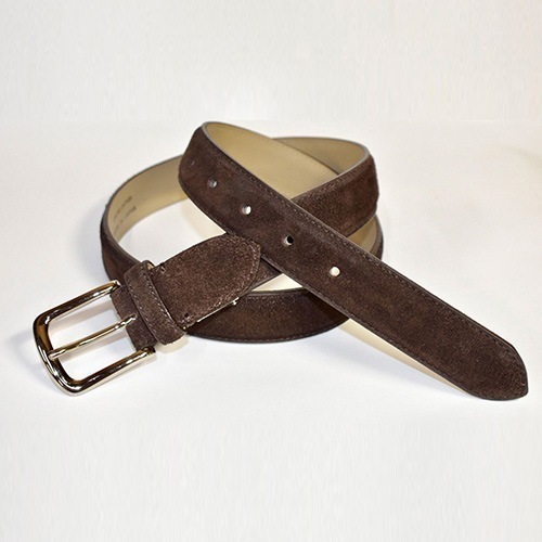 寛ぎリラックスレザーシリーズ バックスキンベルト ダークブラウン