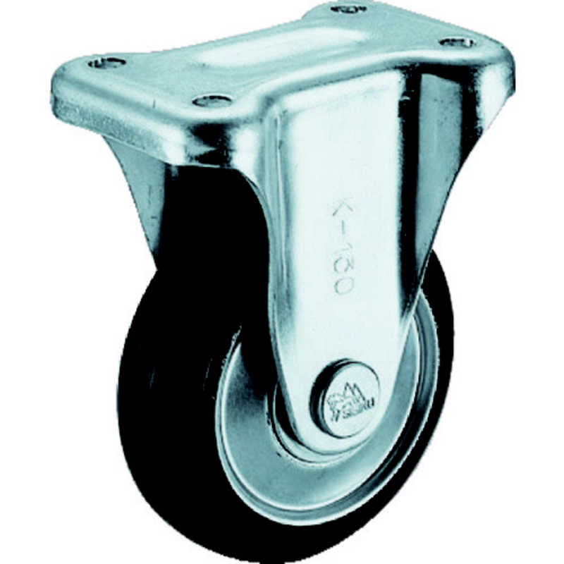 シシクアドクライス　スタンダードプレスキャスター ゴム車輪 固定 250径　WK250