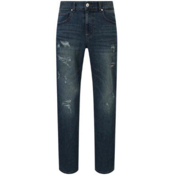 男性プレミアムスリムストレートDトーンデニムパンツ_US