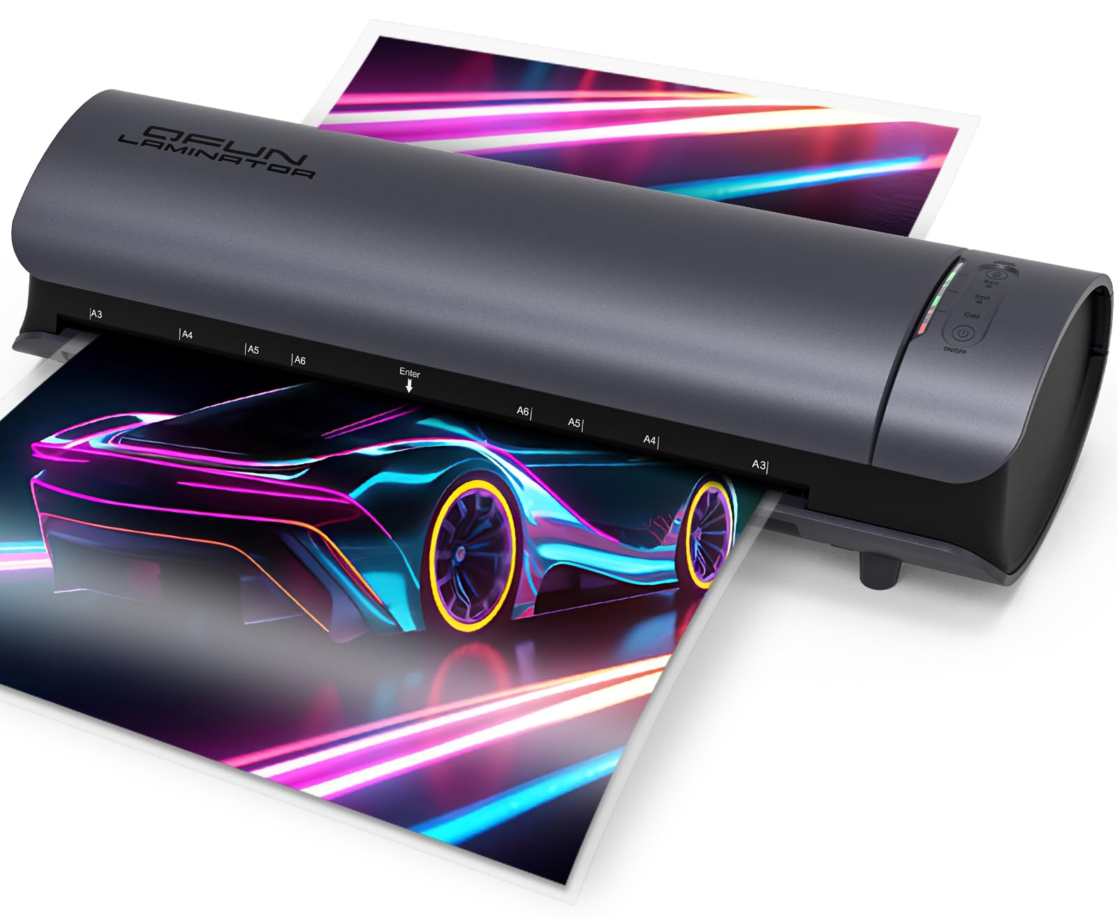 ラミネーター A3 A4対応 【2024年最新アップデート】ラミネート機械 75~150μm対応 60sウォームアップ ラミネートフィルム30枚付き 裁断機 角取り付属 コンパクト ABS機能 冷/熱