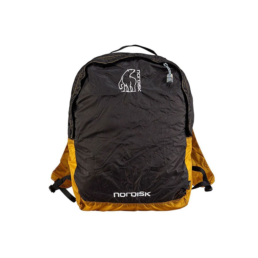送料無料 ノルディスク ニべ ポケッタブルバッグ Nordisk Nibe 12 Daypack Black/Mustard Yellow 133019 リュック バックパック バッグ 鞄