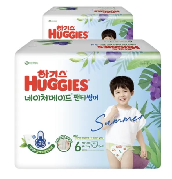 ハギーズ 2024 ネイチャーメイド サマー パンツ型 おむつ 男女共用 6段階 68枚