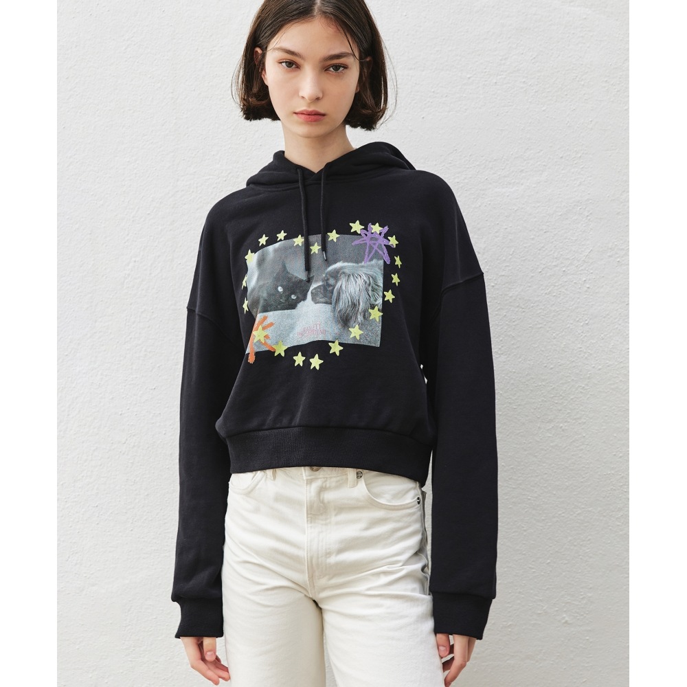 FALLETTウーマンズパフィーネロフードブラック