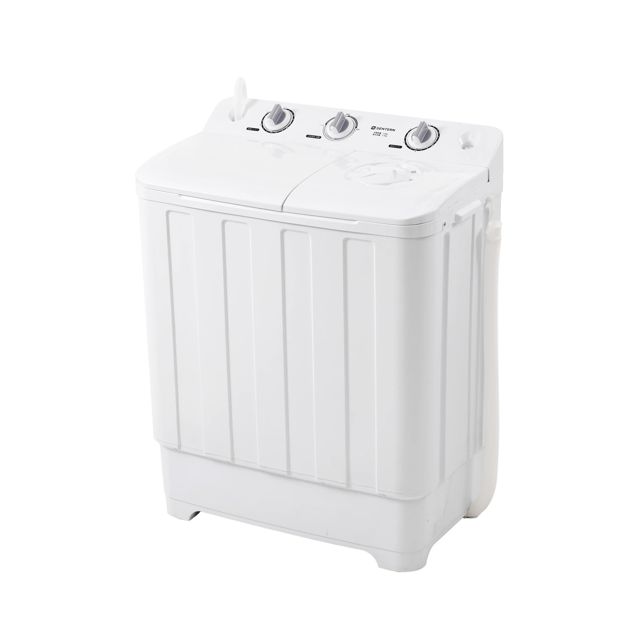 【国内発送.送.料.無.料！】【新品】洗濯機洗濯容量7.6kg脱水容量5.5kgキレイ7.6キロコンパクトタイマー一人暮らし二槽式洗濯機節電まとめ洗い縦型洗濯機脱水器ホワイト部屋干し洗濯物きれい引
