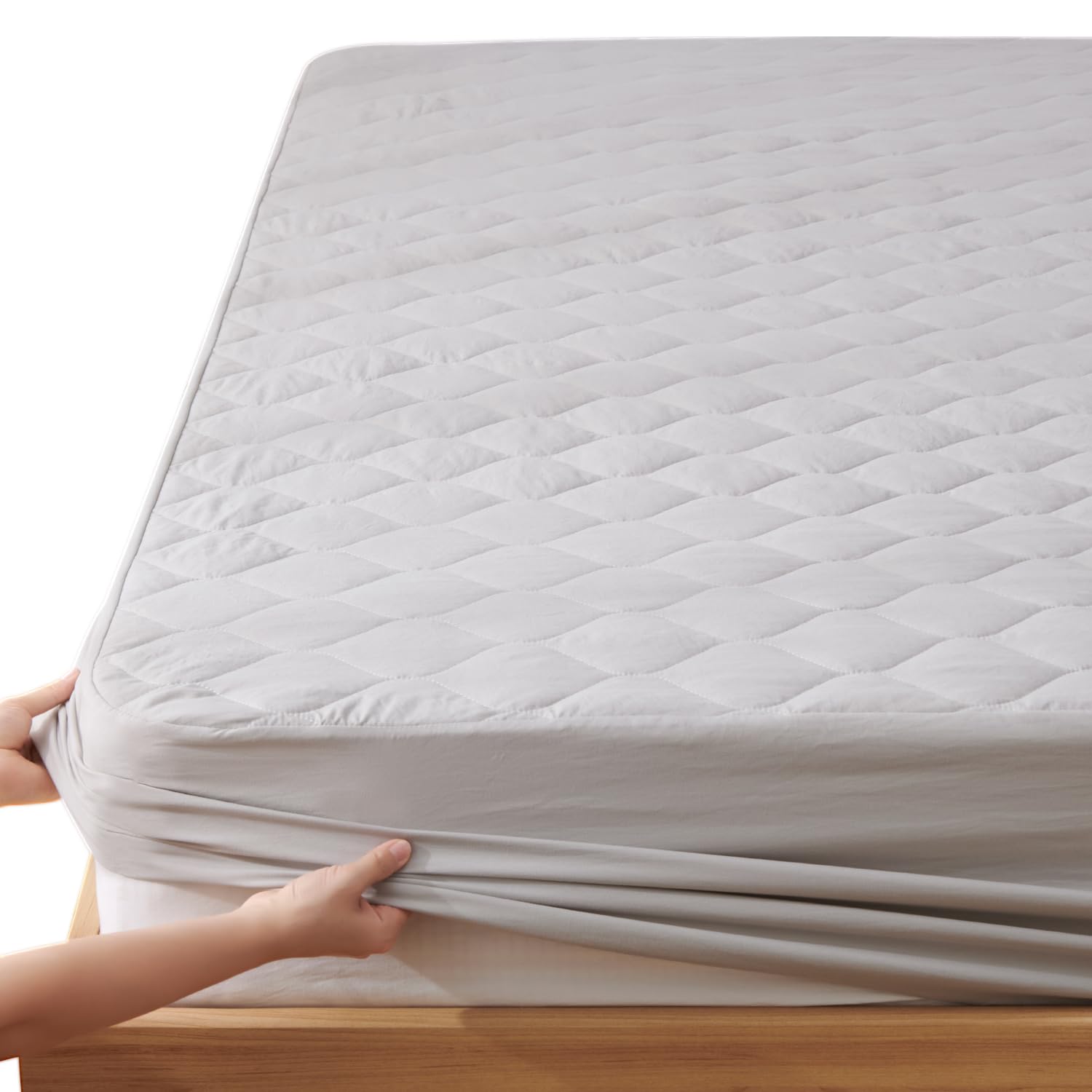 YOYOSTAR 2026パッド一体型 ボックスシーツ 洗いざらし 高吸水速乾 1枚2役 ベッドシーツ 敷きパッド 着脱楽々 時短 柔らかい クッション94s