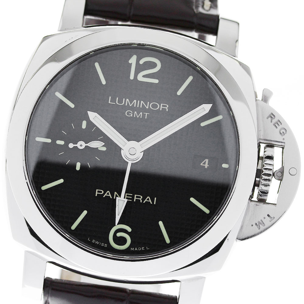 パネライ PANERAI PAM00535 ルミノール1950 3デイズ アッチャイオ GMT 自動巻き メンズ 保証書付き_817504【中古】