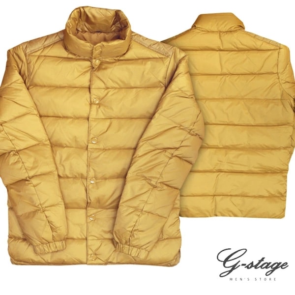 クリアランスセール G-stage ジーステージ メンズ スリム ダウンジャケット ゴールド アウター ジャケット ダウン ブルゾン トップス カジュアル サーフ セレブ アメカジ ヴィンテージ