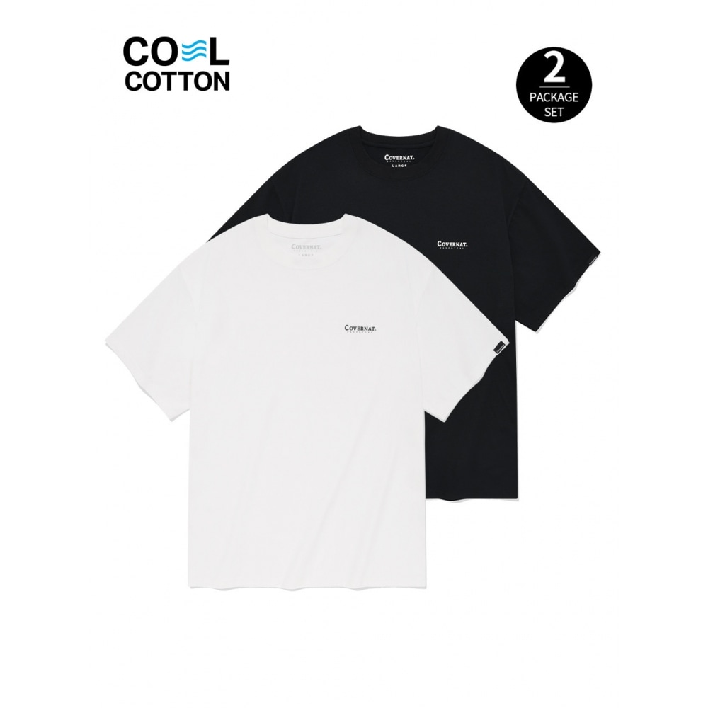 カバーナットアクティブ 2パック Tシャツブラック