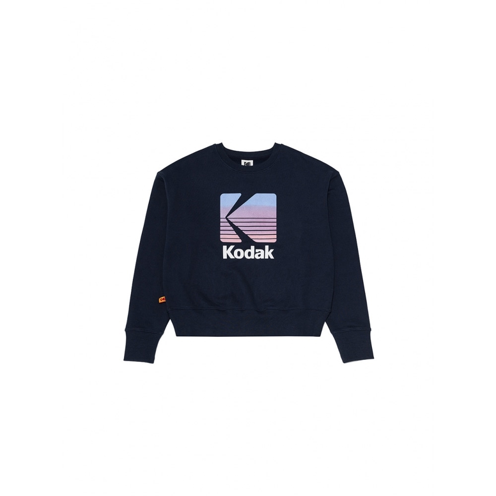 KODAK ApparelレインボービッグロゴマンツーマンウーマンNAVY