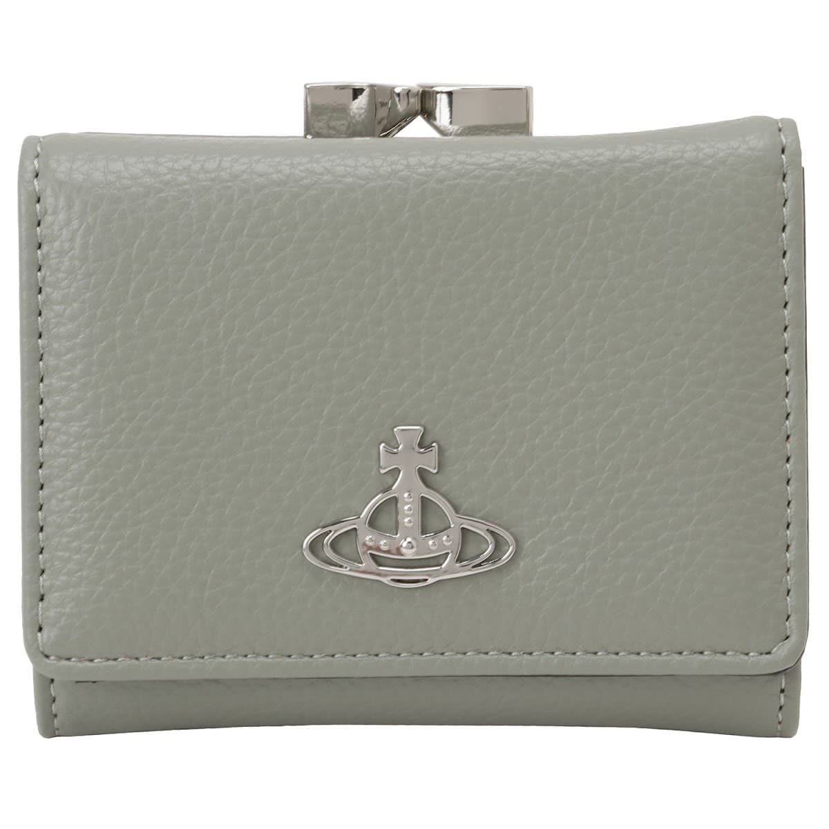 ヴィヴィアンウエストウッド 財布 Vivienne Westwood レディース 51010018 S000D M404 ヴィーガングレイン がま口 三つ折り財布 ミニ財布 ペールグリーン ウォレット