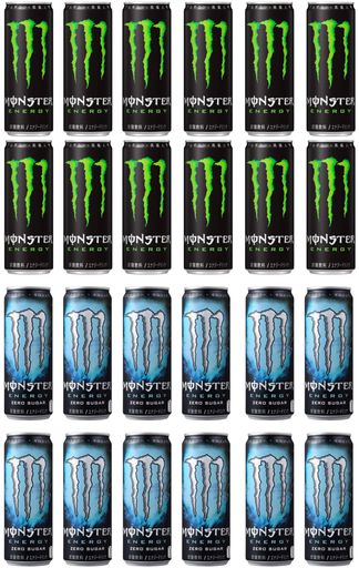 【AMAZON.CO.JP限定】 アサヒ飲料 モンスター アソートセット 2種×12本1 [エナジードリンク][モンスターエナジー][ゼロシュガー]
