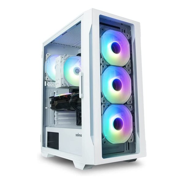 ザルマン i3 NEO TG ホワイト ミドルタワー型PCケース フロント強化ガラスパネル I3NEOTGWHITE