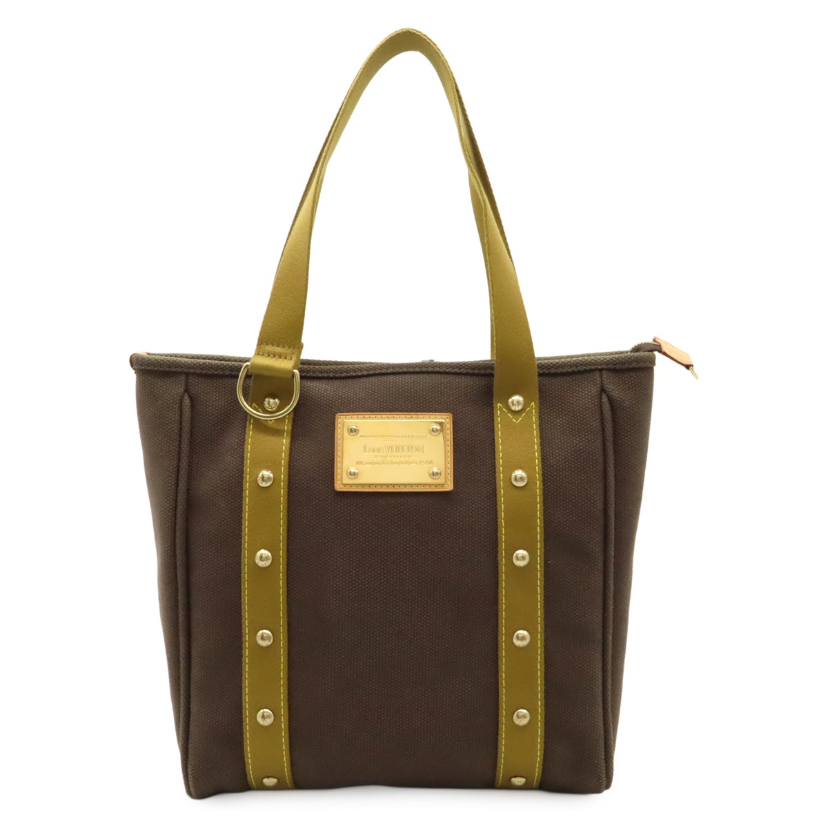 アンティグアライン カバMM トートバッグ ショルダーバッグ キャンバス ブラン 茶 ブラウン カーキ M4008