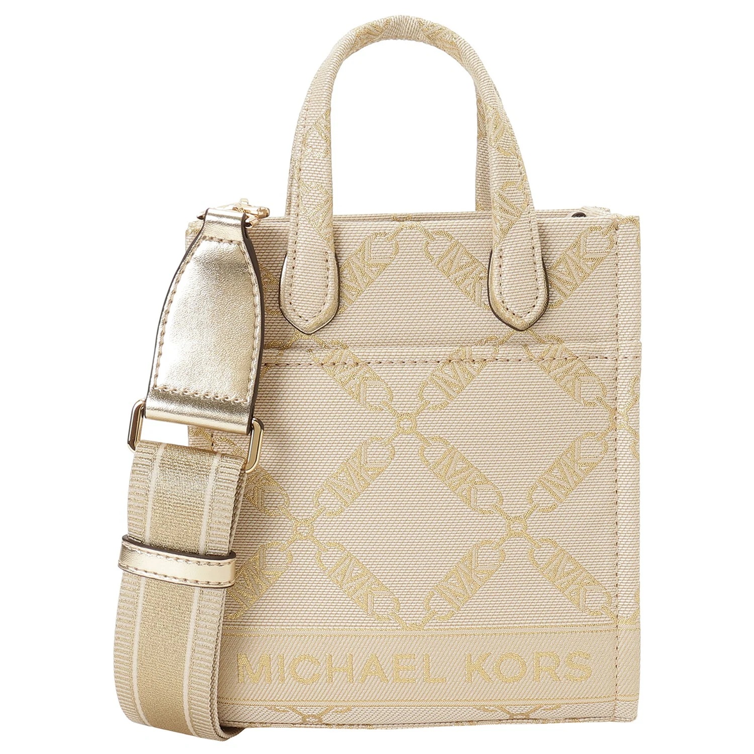 マイケルコース バッグ MICHAEL KORS レディース 32F3G3GC9J 750 NAT/PALEGOLD ジジ エンパイア ロゴ ジャカード エクストラスモール 2WAY ショルダートー