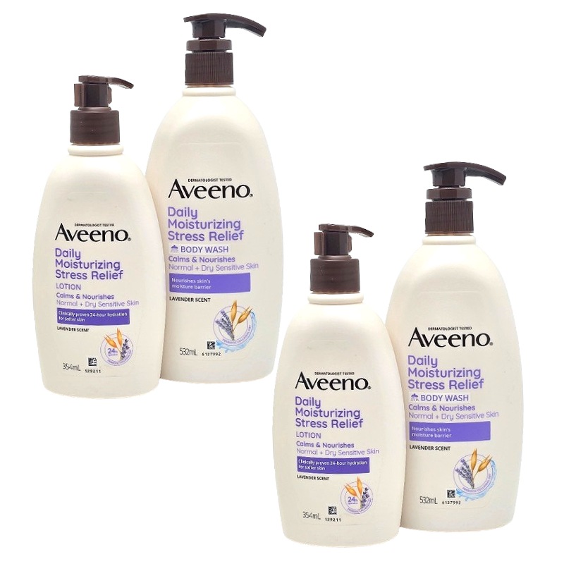 デイリーモイスチャライジングストレスリリーフボディローション354ml+ボディウォッシュ532ml 2セット ボディケアセット 保湿 ローション ボディソープ 大容量 デイリーケア まとめ買い