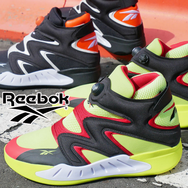 リーボック Reebok インスタポンプ フューリー ゾーン スニーカー メンズ ブラック アシッドイエロー ハイテクスニーカー ハイカット 厚底 ランニングシューズ 運動靴 G55140 G5514