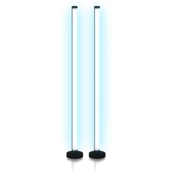 2個セット フロア スタンド LED ライト ツインタイプ 空間 照明 リモコン スマホ操作 音感知 Bluetooth コーナー 間接 おしゃれ リビング TWOSTARBAR