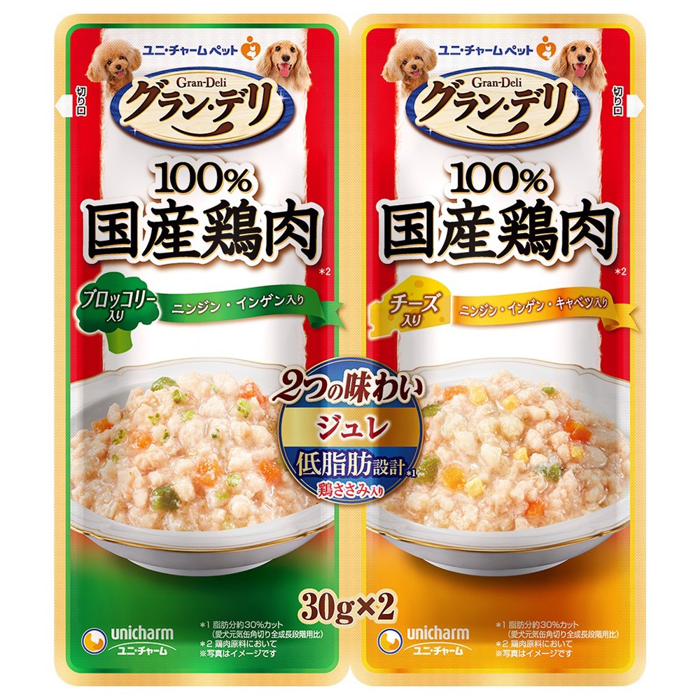 ２つの味わいパウチ　ジュレ　成犬用　ブロッコリー＆チーズ　３０ｇX２　６０袋入り　ＣＲＣ45―08―50―10―20