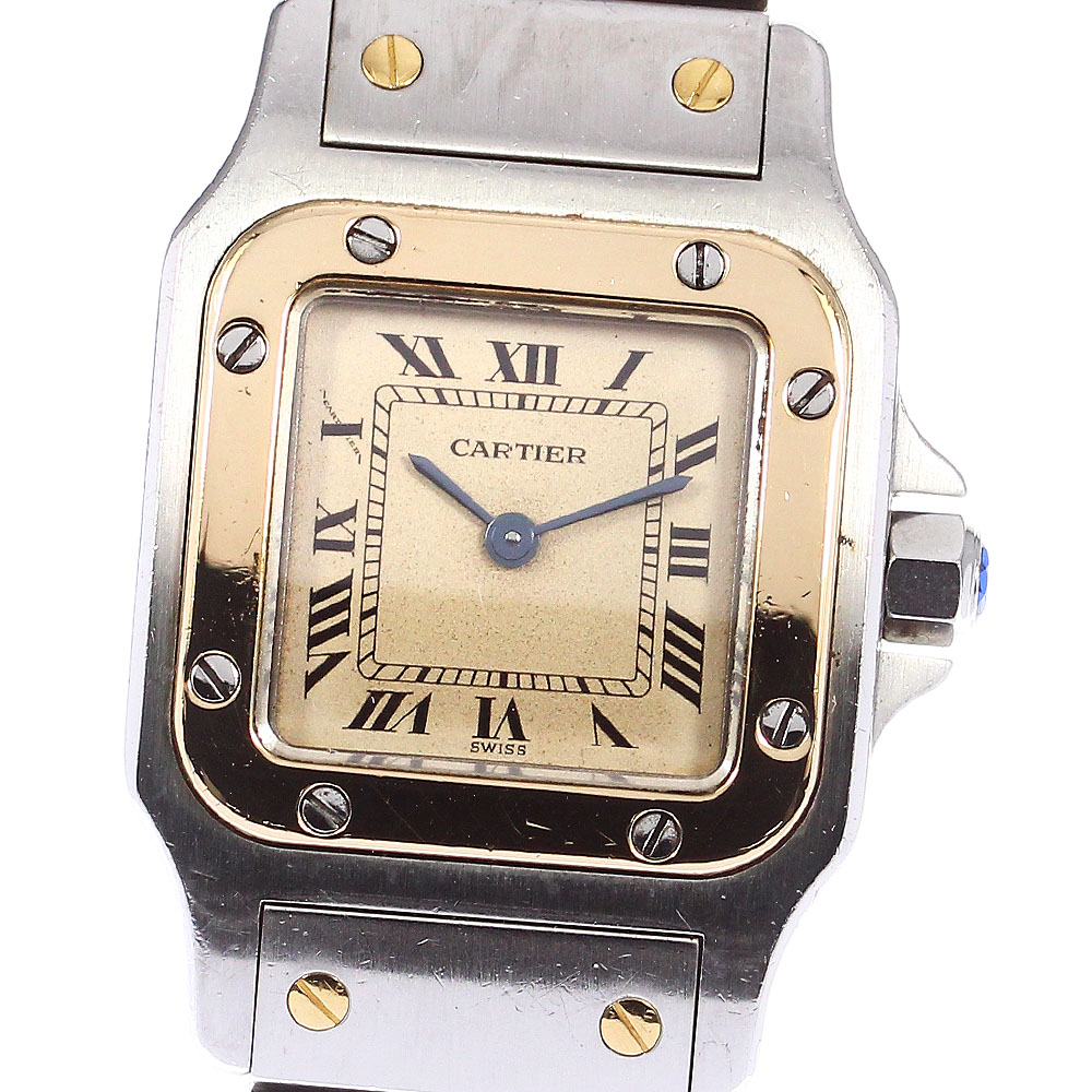 【送料関税無料】 CARTIERカルティエ CARTIER W20012C4 サントスガルベ SM クォーツ レディース _802365【中古】 その他 ブランド腕時計