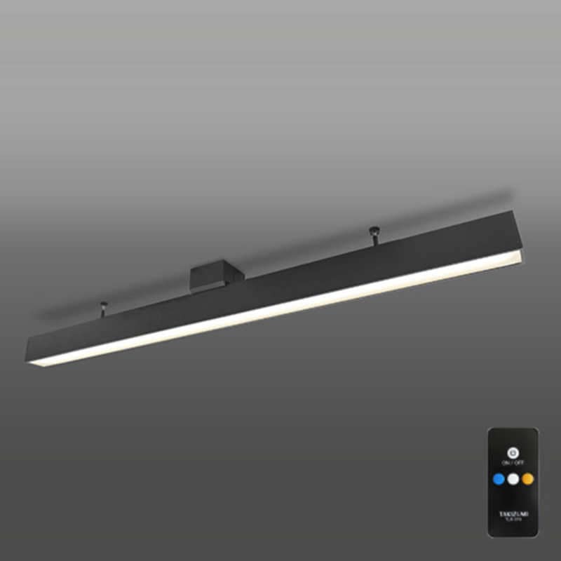 瀧住　LEDデザインスリムライト KAKUシリーズ ロングタイプ 6畳 昼光色～電球色 リモコン付属 ブラック　SLC60178BK