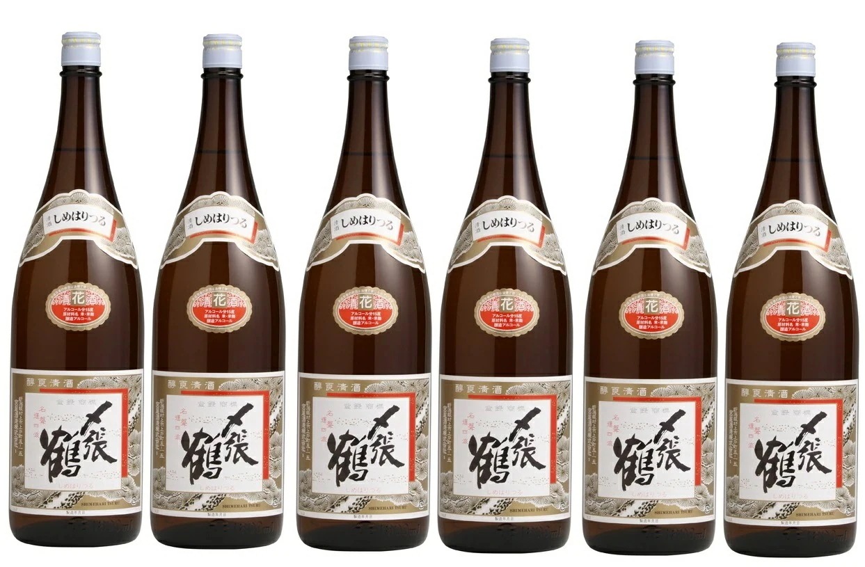 日本酒 宮尾酒造 清酒 〆張鶴 しめはりつる 普通酒 花 1800ml 1.8L6本【北海道沖縄県東北四国九州地方は必ず送料がかかります】